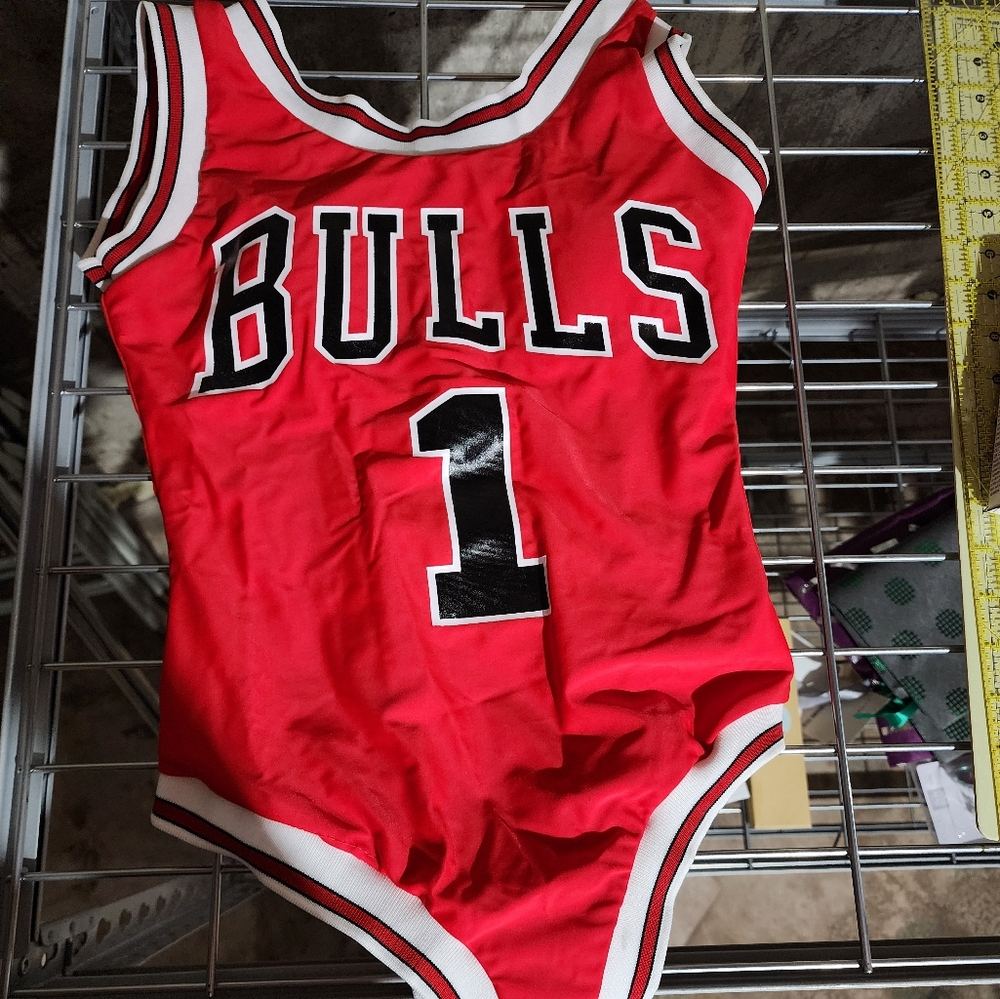 Chicago Bulls Red Jersey Bodysuit